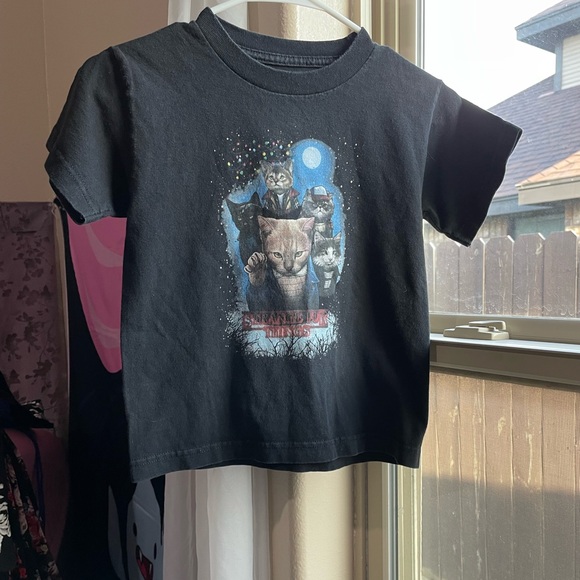 Netflix strange fur things unisex cat print graphic tee - Picture 8 of 12